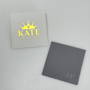 ผ้าทำความสะอาดเครื่องประดับกำมะหยี่กันหมองคุณภาพพรีเมียมขนาด 8x8 ซม. รับผลิตตามสั่งพร้อมโลโก้ขายส่ง - Product Image 1