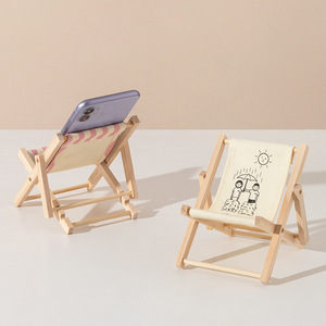 Conception mignonne chaise de plage support de téléphone portable différents styles support de téléphone de table support de téléphone portable en bois - Product Image 5