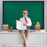 Bande décorative noire à pois pour tableau d'affichage, facile à découper, pour la maternelle et l'ornement de cadre photo à domicile