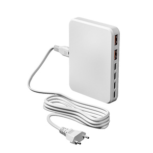 Cargador GaN de escritorio delgado de 100W con múltiples puertos, <span class=keywords><strong>4</strong></span> USB-C y 2 USB A, para cargar laptops, tablets y accesorios a máxima velocidad. - Product Image 5