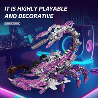 Collection d'insectes Ideas : Jouet VDM, ensemble de blocs de construction Scorpion Sci-Fi, griffes mobiles, 950 pièces, cadeau pour Noël et anniversaire