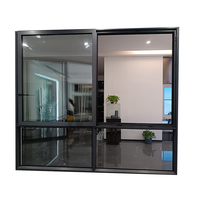 Ventanas Corredizas Insonorizadas de Aluminio de 2 Vías, Fáciles de Limpiar y de Bajo Mantenimiento, con Pantalla Plegable, Diseño Moderno, Energy Star, 5 Años de Garantía