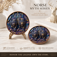 Pièce de monnaie en cuivre pur 999 de 5 oz, série animale mythologie nordique, style punk, paon coloré, en relief, édition de collection