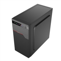 Boîtier PC Gaming Meway au design exceptionnel, châssis de tour moyen en acier noir MATX, limite de GPU 340 mm, CPU 155 mm