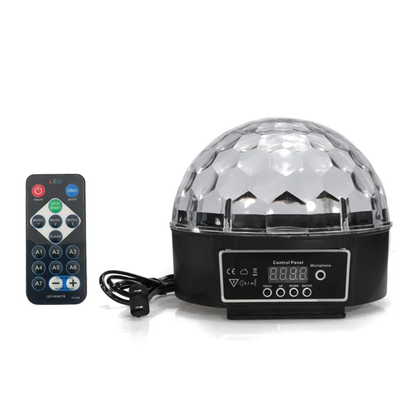 Disco Dj Family Party KTV Stage Flash LED 9-Color Remote Control led cristal magic ball light Effect Lights factory