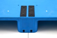 Paleta Europea Resistente de Una Sola Cara, Entrada de 4 Vías, Plástico Reciclado, Carga Estática de 5T, 10 Refuerzos de Acero para Almacenamiento Industrial