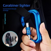 Nouveau briquet USB créatif en forme de mousqueton, coupe-vent personnalisé, avec fil chauffant électrique