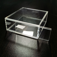 Boîte de rangement en acrylique Perspex avec couvercle, boîtes en acrylique personnalisées avec couvercle coulissant