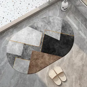 Benutzer definierte Hot Sller Super Absorbent rutsch feste Badezimmer matte Teppiche Marmor Stein Bade matte Kieselgur Dusche für Badezimmer