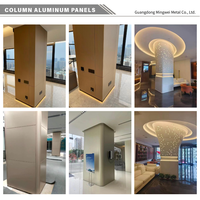 Revestimiento de columna de aluminio de diseño personalizado para decoración interior de centro comercial moderno y revestimiento de pilares arquitectónicos