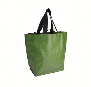 Sac de courses personnalisé en non-tissé laminé écologique, durable, 100 % recyclé, en PP tissé pour porte-bagages de vélo - Product Image 3