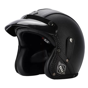 Casque en <span class=keywords><strong>cuir</strong></span> ABS de haute qualité pour adultes, design <span class=keywords><strong>vintage</strong></span> à visage ouvert, style chopper classique, nouveau ABS pour <span class=keywords><strong>moto</strong></span>, cruiser, vélo - Product Image 3