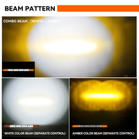 Barre lumineuse LED tout-terrain de 32,5 pouces, faisceau combiné, couleur ambre, 4x4, 24V, systèmes d'éclairage automobile