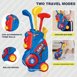 Ensemble de <span class=keywords><strong>club</strong></span> de golf portable pour enfants avec 3 clubs pour la pratique intérieure et extérieure de l'arrière-cour et le divertissement sportif familial et le cadeau de vacances - Product Image 3
