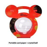 Boîte d'emballage de boule transparente de gâteau de mousse de cristal de Noël d'animal de compagnie pour la salade de fruit d'oeuf de noix de coco