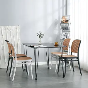 Coussins et canapé pour restaurant XY, chaise empilable en osier de qualité supérieure pour bord de piscine, mobilier d'extérieur, chaise de salle à manger nordique - Product Image 1