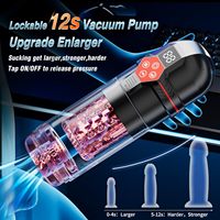 Masturbador Masculino Mrgras D011E Pro, Bomba para Pene con Pantalla LCD, Bomba de Vacío de 12 S, Funciones de Empuje, Rotación, Succión y Lamido para Hombres
