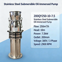 Pompe à eau submersible industrielle en acier inoxydable à bain d'huile haute pression 380V pour puits profond
