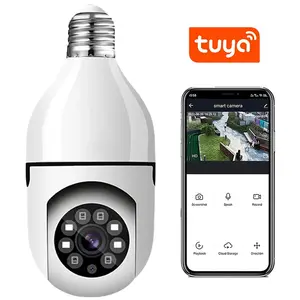 流行4K图雅智能灯泡摄像头智能家居WIFI室内安全E27摄像头监控无线IP摄像头