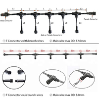 Connecteur étanche de fil électrique LED, forme en alliage d'aluminium, séparateur 1 à 3 voies, câble de prise 2 3 4 5 6 7 8 9 10 broches