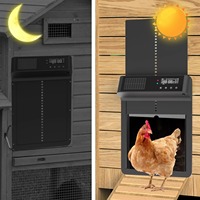 Porte de poulailler/pigeonnier intelligente SLS, commande par application, alimentation solaire, batterie lithium intégrée, anti-pincement, anti-prédateur, utilisation extérieure domestique