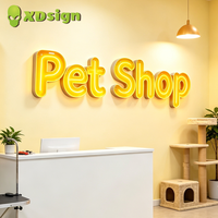 XDSIGN Enseigne murale personnalisée en gelée avec logo, LED, contrôlée par Bluetooth, cadre en acier inoxydable, acrylique 3D, certifiée CE, pour extérieur et automobile