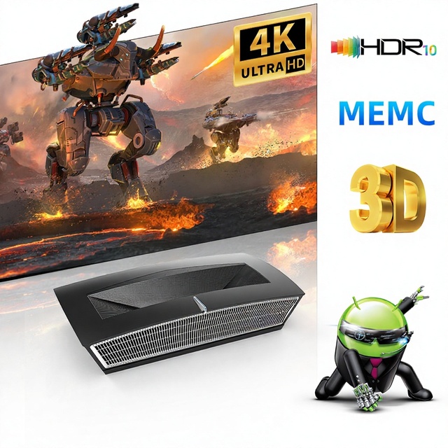 6000 CVIA / 4200 ISO Triple Laser Projector 4k Android 9 Projecteur 4k Proyector 4k Video Projector Beamer 4k Laser Projector