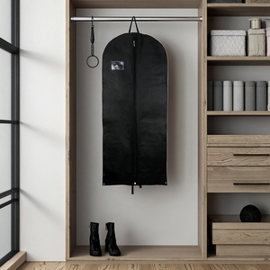 High Quality Custom Portable Foldable <strong>Garment</strong> <strong>Bag</strong> with <strong>Breathable</strong> Non-Woven Suit Cover Hanging Dustproof Zipper Closures - Product Image 4