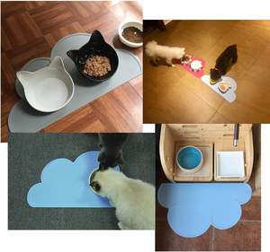 Bandeja de Comida para Mascotas de Silicona de Grado Alimenticio, Diseño Clásico Personalizado, Tapete de Viaje para Perros, Tapete de Alimentación para Gatos, Borde Elevado Antideslizante, Tazón Impermeable - Product Image 6