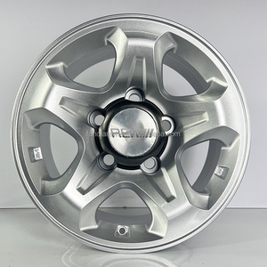 Jantes en alliage REW 16x7J <span class=keywords><strong>16</strong></span> <span class=keywords><strong>pouces</strong></span> pour voitures particulières, pour le marché secondaire, bonne performance, finition argentée, 5 branches, trous pour <span class=keywords><strong>BBS</strong></span> - Product Image 1