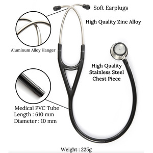 Estetoscopio de cardiología, estetoscopio de acero inoxidable, estetoscopio profesional - Product Image 3
