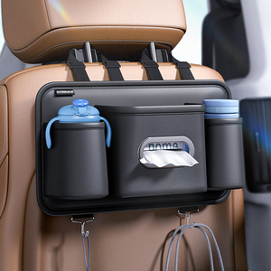 Rücksitz-Organizer mit Getränkehaltern Multifunktionaler Auto-Rücksitz-Organizer Hängende Leder-Aufbewahrungstaschen - Product Image 1