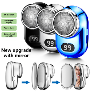Afeitadora Rotativa Recargable USB Tipo-C, Mini Afeitadora Eléctrica Portátil de Bolsillo para Hombres, Afeitado en Seco/Húmedo para Cara, Bikini y <span class=keywords><strong>Cuerpo</strong></span>, IPX1, Uso Doméstico - Product Image 2