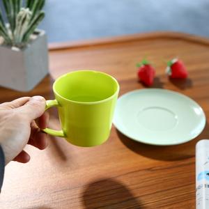 Ensemble tasse et soucoupe à café en mélamine, vaisselle ronde en plastique du Vietnam pour le petit-déjeuner - Product Image 5