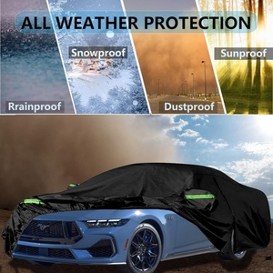 Funda Impermeable para Auto <span class=keywords><strong>Ford</strong></span> <span class=keywords><strong>Mustang</strong></span> <span class=keywords><strong>GT</strong></span>/<span class=keywords><strong>Shelby</strong></span>/<span class=keywords><strong>Cobra</strong></span>/Bullitt (1994-2023) con Cierre de Cremallera en la Puerta del Conductor para Protección Contra Lluvia, Nieve, Polvo y Granizo - Product Image 6