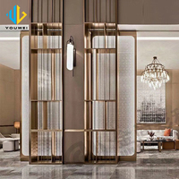 Panneau de séparation décoratif intérieur multifonctionnel en acier inoxydable au design moderne et personnalisable