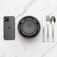 Bol en plastique rond de 800 ml, résistant aux micro-ondes, sans BPA, recyclable, de qualité alimentaire, anti-fuite, avec couvercle, boîte à emporter robuste rouge et noire