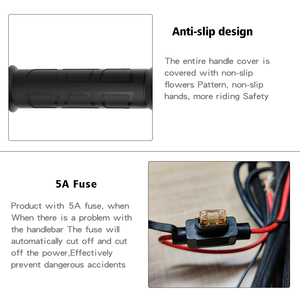 Poignées chauffantes en alliage pour <span class=keywords><strong>moto</strong></span>, avec chauffage intégré pour le guidon, en aluminium pour les commandes - Product Image 4