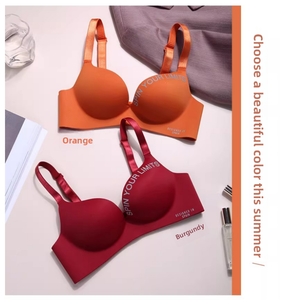 Ensemble <span class=keywords><strong>soutien</strong></span>-<span class=keywords><strong>gorge</strong></span> et culotte <span class=keywords><strong>sans</strong></span> armatures moulé <span class=keywords><strong>sans</strong></span> coutures pour femme, dos en U lisse, bretelles réglables, <span class=keywords><strong>microfibre</strong></span>, usage quotidien, 32-38AB, 8 couleurs - Product Image 2