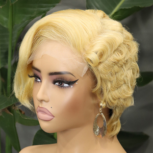 วิกผมแบบตัดสั้น 5*5 สำหรับผู้หญิง วิกผมแบบไม่ต้องใช้กาว มี<span class=keywords><strong>หน้าม้า</strong></span> แสกข้าง สีดำธรรมชาติ ผมบราซิลเวอร์จิ้นแท้ สำหรับวิกผมลูกไม้ ความหนาแน่น 180% - Product Image 5