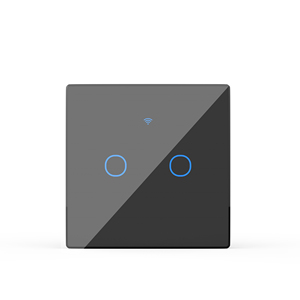 Interruptor <span class=keywords><strong>de</strong></span> Vidrio Táctil Inteligente SIXWGH, <span class=keywords><strong>Precio</strong></span> <span class=keywords><strong>de</strong></span> Fábrica, <span class=keywords><strong>Control</strong></span> Remoto RF433 <span class=keywords><strong>de</strong></span> Doble Botón, 500W/Gang, Certificado CE/FCC, 10A Máx. Panel Táctil - Product Image 2
