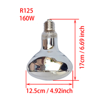 Lampe à vapeur de mercure de qualité supérieure pour reptiles 80W 100W 125W 160W UVA UVB Ampoule chauffante tout-en-un pour dragon barbu, tortue, E27