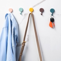 Crochets adhésifs décoratifs mignons et créatifs, autocollants muraux non perforés, petits crochets muraux en ABS, forme moderne
