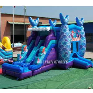 Castillo Inflable Acuático Híbrido con Tobogán Doble para Niñas, Modelo Sirena, en Venta - Product Image 2