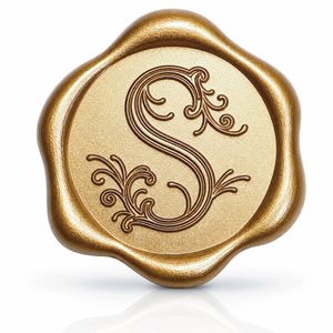 Sceau de cire rond en papier métallisé coloré avec manche en bois, motif ange et croix fait main pour cartes de mariage et emballages - Product Image 1