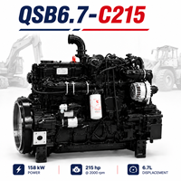 Moteur diesel industriel Cummins QSB6.7-C215 158 kW 215 CV 2000 tr/min, moteur turbo pour excavatrice, chargeuse, équipement de construction lourd