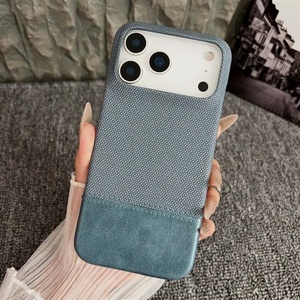 เคสโทรศัพท์มือถือ iPhone 17 Air 16 15 Pro Max  วัสดุหนังถักผสมผ้า  ฝาหลังทำจากผ้าทอเนื้อสัมผัสพิเศษ  พร้อมวัสดุ PU - Product Image 6
