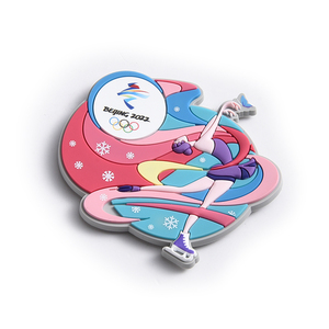 Customized PVC Gift Souvenir Figure Skating Winter Olympics Fridge Magnet - Product Image 1