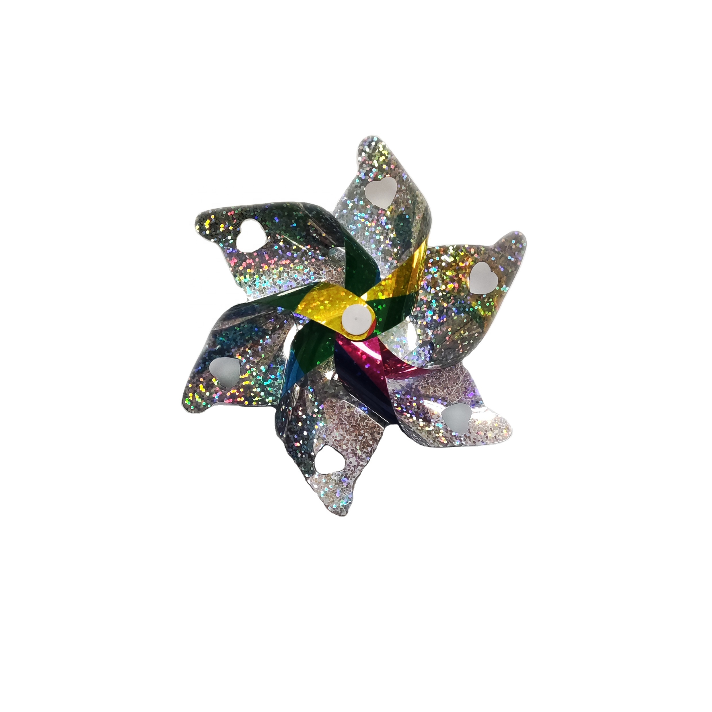 Пригодная для переработки ветряная мельница, сертифицированная GRS ручная игрушка для детей, Переливающаяся игрушка для украшения сада