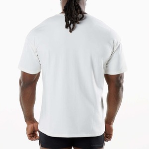 T-shirt à col rond pour hommes, sport et fitness, manches courtes, tendance, décontracté, grande taille, noir et blanc - Product Image 2